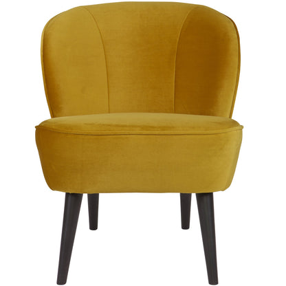 Woood Sara Fauteuil Velvet Oker-Kwaliteitwonen.nl