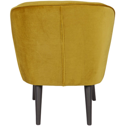 Woood Sara Fauteuil Velvet Oker-Kwaliteitwonen.nl