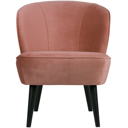 Woood Sara Fauteuil Velvet Oud Roze - KwaliteitWonen.nl