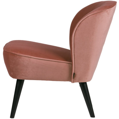 Woood Sara Fauteuil Velvet Oud Roze - KwaliteitWonen.nl