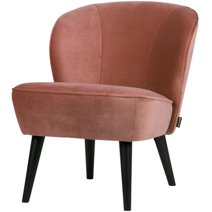 Woood Sara Fauteuil Velvet Oud Roze - KwaliteitWonen.nl
