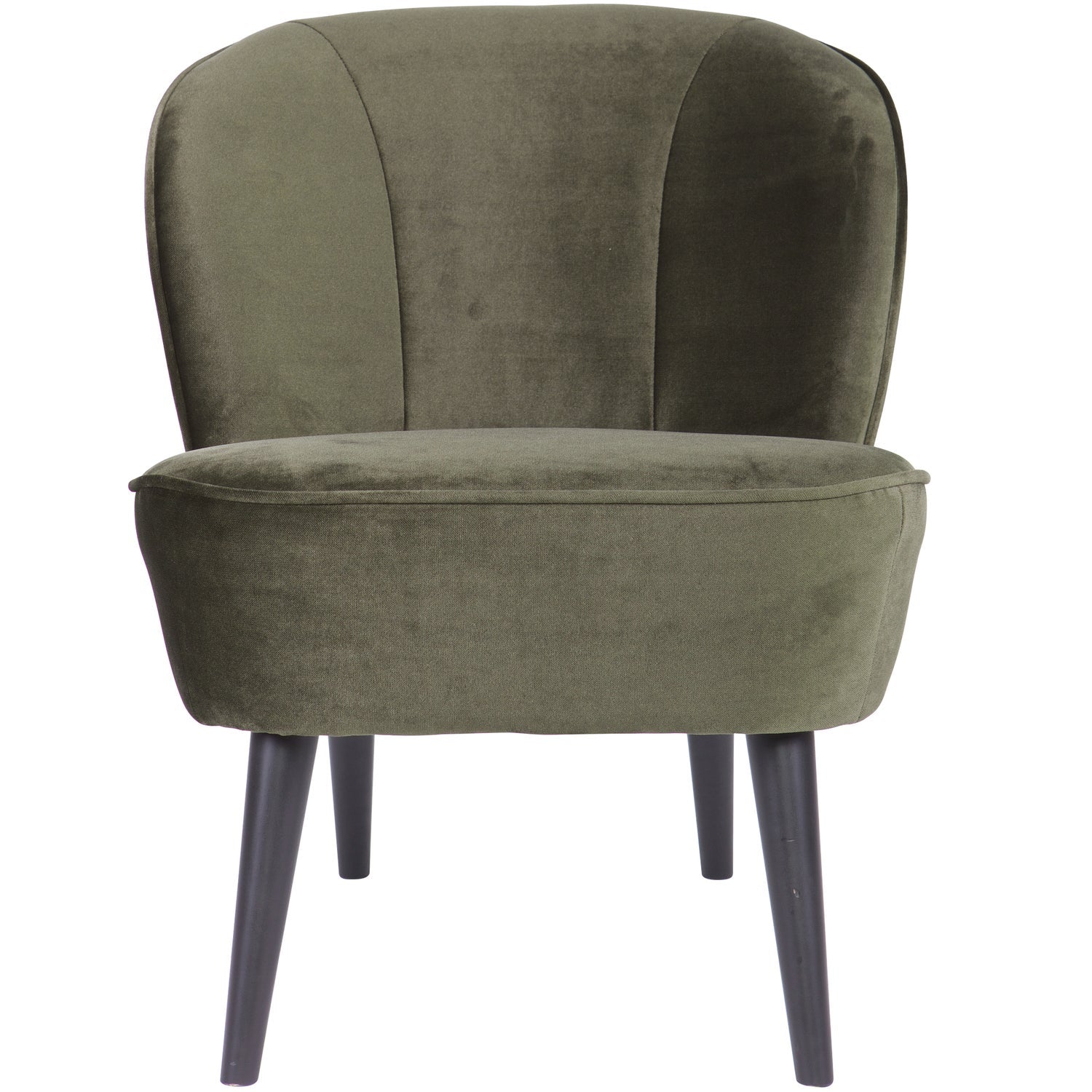 Woood Sara Fauteuil Velvet Warm Groen - KwaliteitWonen.nl