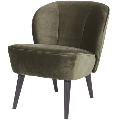 Woood Sara Fauteuil Velvet Warm Groen - KwaliteitWonen.nl