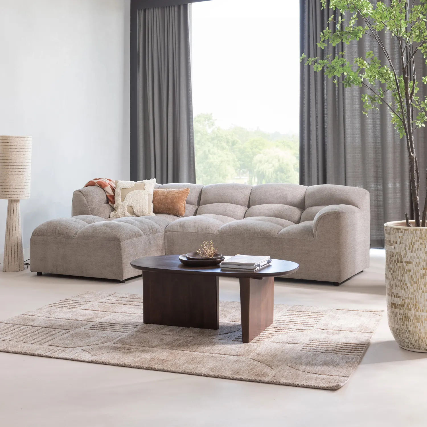 Woood Seam Salontafel Mangohout Donkerbruin - KwaliteitWonen.nl