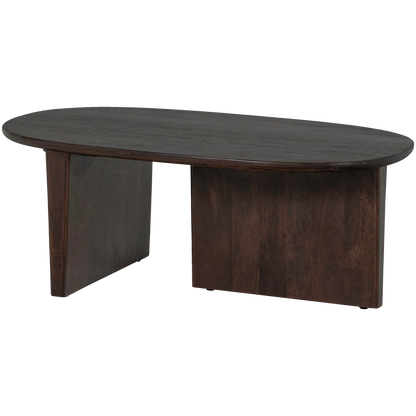 Woood Seam Salontafel Mangohout Donkerbruin - KwaliteitWonen.nl