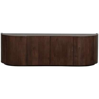 Woood Sense Dressoir 4 Deurs Mangohout Walnoot - KwaliteitWonen.nl