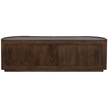 Woood Sense Dressoir 4 Deurs Mangohout Walnoot - KwaliteitWonen.nl