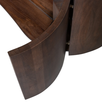 Woood Sense Dressoir 4 Deurs Mangohout Walnoot - KwaliteitWonen.nl