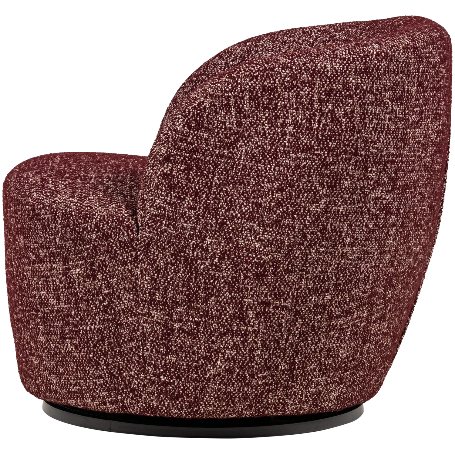 Woood Serra Draaifauteuil Bordeauxrood Melange - KwaliteitWonen.nl