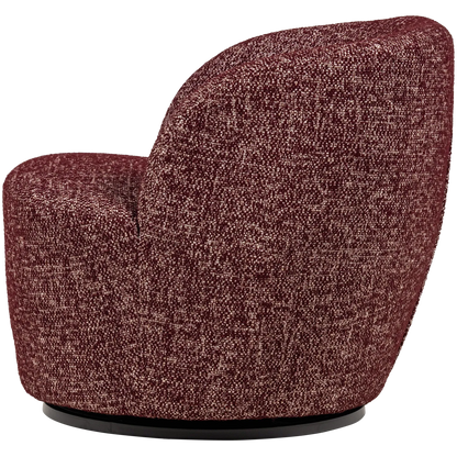 Woood Serra Draaifauteuil Bordeauxrood Melange - KwaliteitWonen.nl