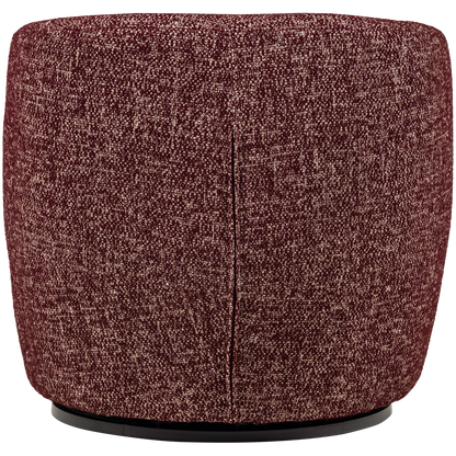 Woood Serra Draaifauteuil Bordeauxrood Melange - KwaliteitWonen.nl