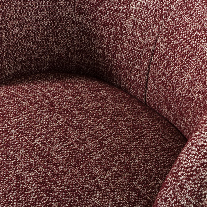 Woood Serra Draaifauteuil Bordeauxrood Melange - KwaliteitWonen.nl