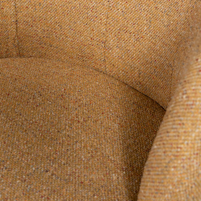 Woood Serra Draaifauteuil Geweven Stof Curry Melange - KwaliteitWonen.nl