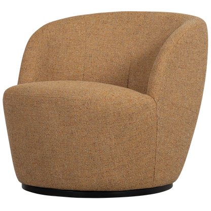 Woood Serra Draaifauteuil Geweven Stof Curry Melange - KwaliteitWonen.nl