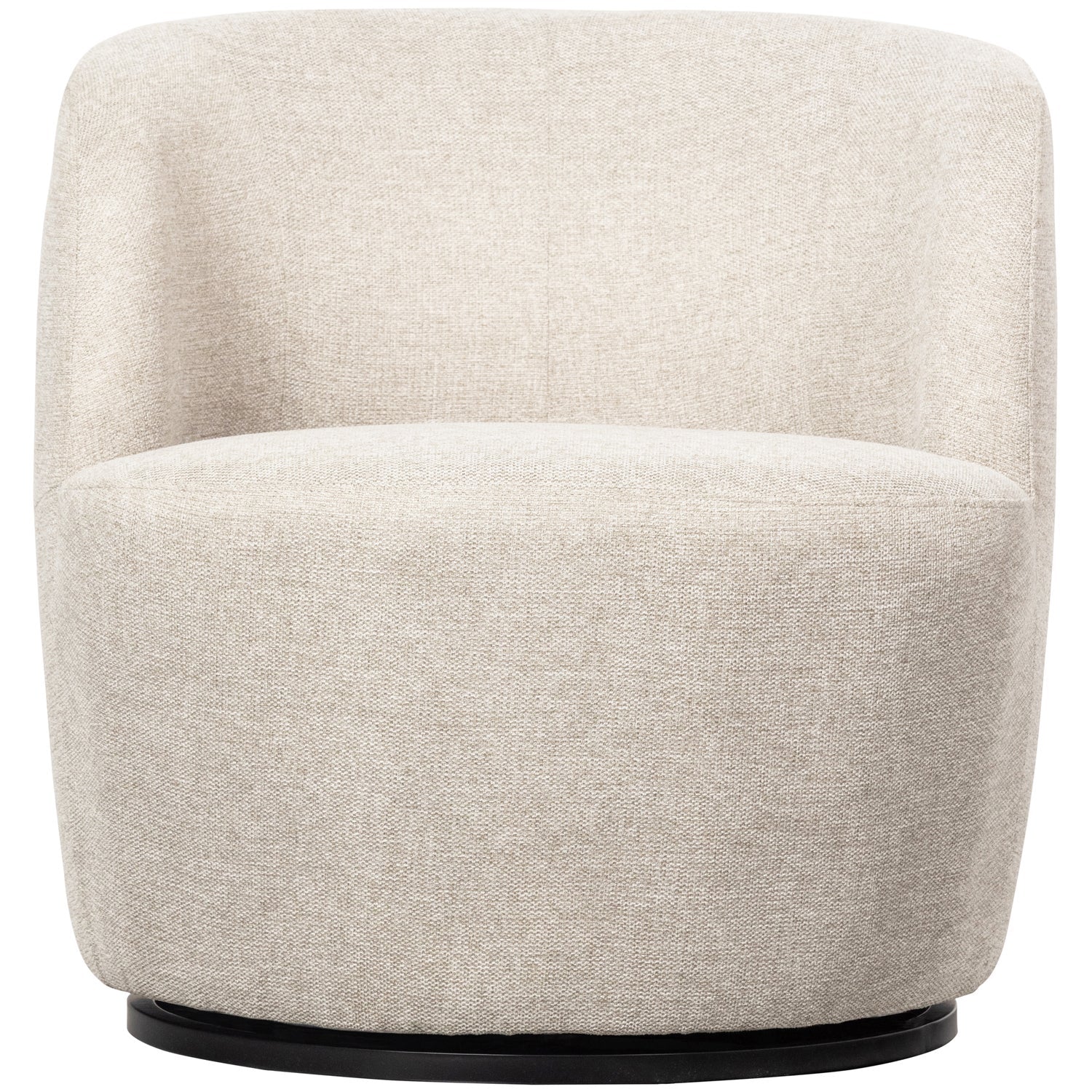 Woood Serra Draaifauteuil Geweven Stof Off White - KwaliteitWonen.nl