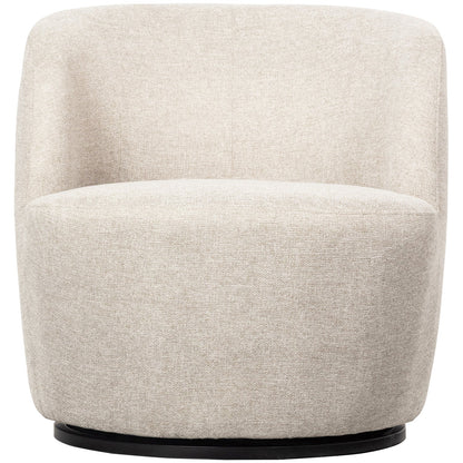 Woood Serra Draaifauteuil Geweven Stof Off White - KwaliteitWonen.nl
