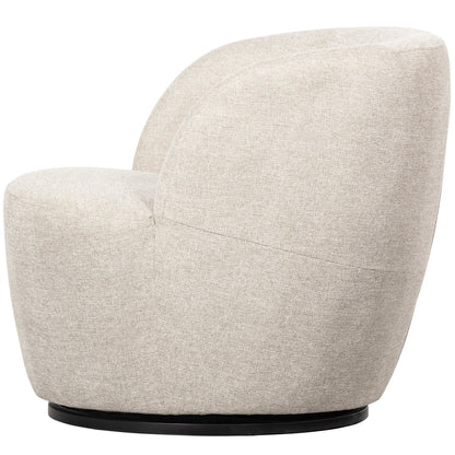 Woood Serra Draaifauteuil Geweven Stof Off White - KwaliteitWonen.nl