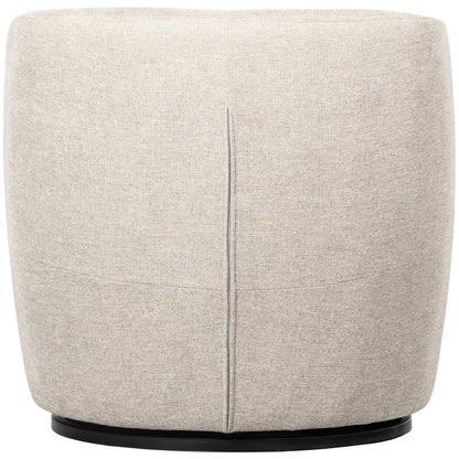 Woood Serra Draaifauteuil Geweven Stof Off White - KwaliteitWonen.nl