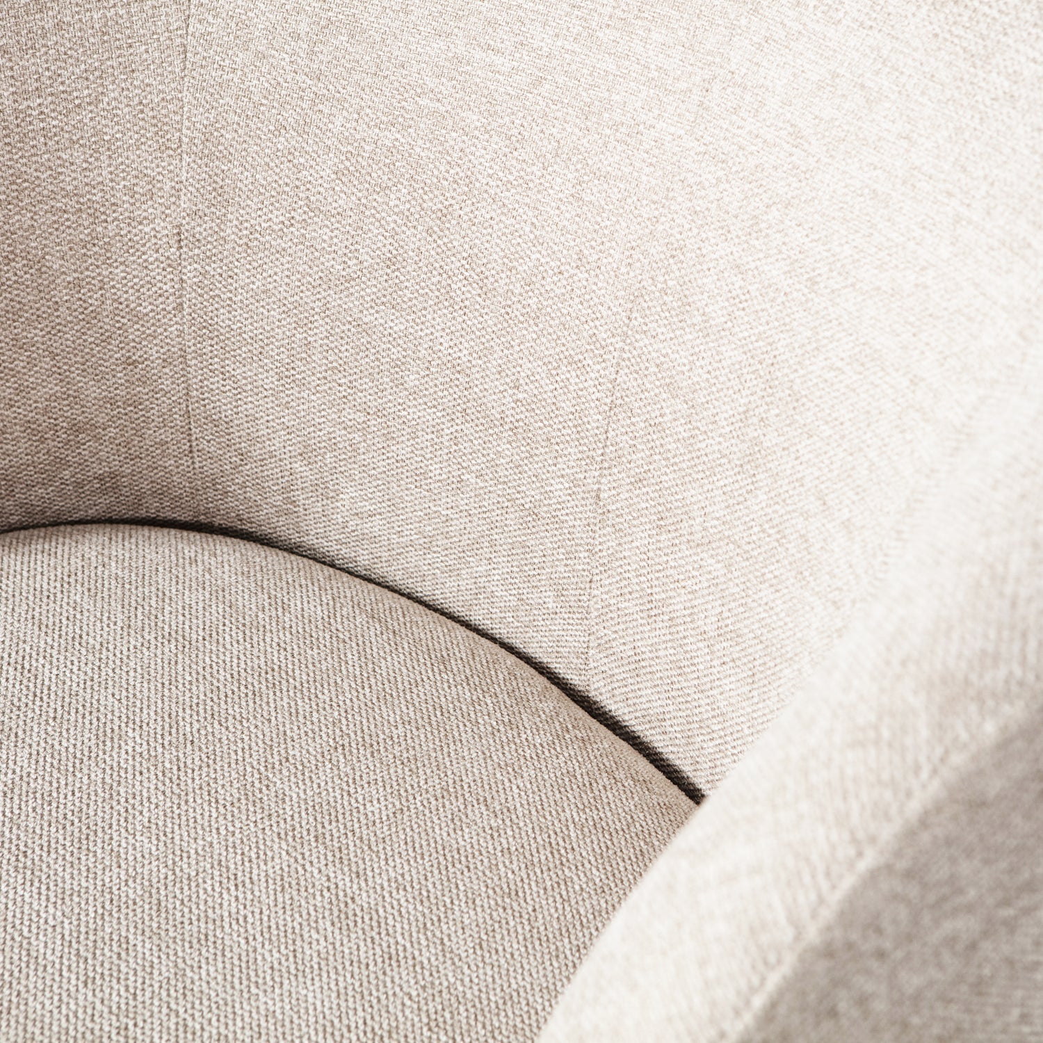 Woood Serra Draaifauteuil Geweven Stof Off White - KwaliteitWonen.nl