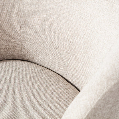 Woood Serra Draaifauteuil Geweven Stof Off White - KwaliteitWonen.nl