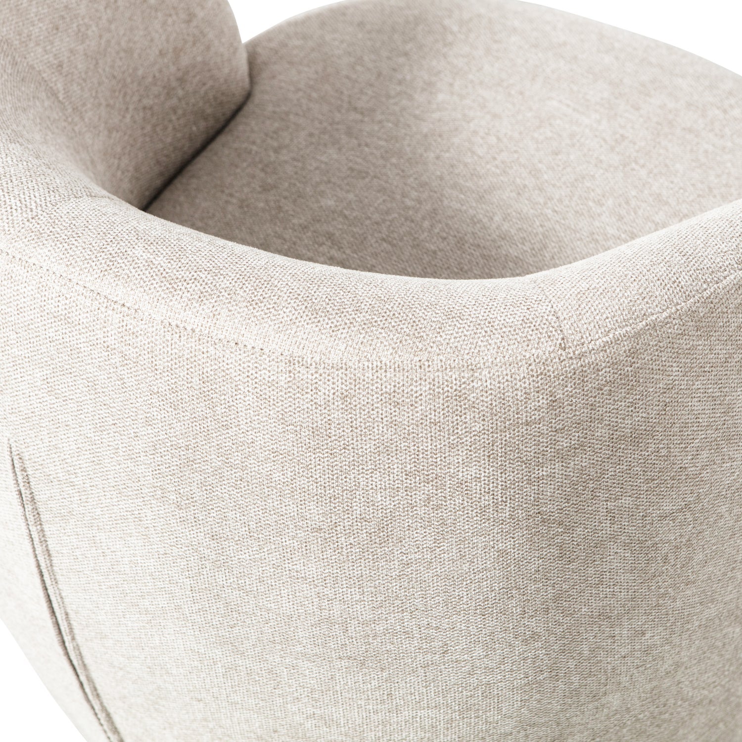 Woood Serra Draaifauteuil Geweven Stof Off White - KwaliteitWonen.nl