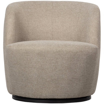 Woood Serra Draaifauteuil Geweven Stof Zand - KwaliteitWonen.nl