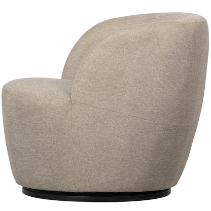 Woood Serra Draaifauteuil Geweven Stof Zand - KwaliteitWonen.nl