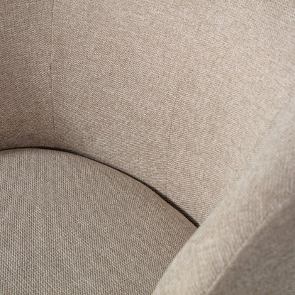 Woood Serra Draaifauteuil Geweven Stof Zand - KwaliteitWonen.nl