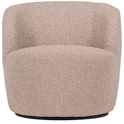 Woood Serra Draaifauteuil Naturel Melange - KwaliteitWonen.nl