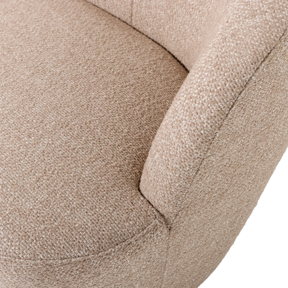 Woood Serra Draaifauteuil Naturel Melange - KwaliteitWonen.nl