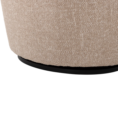 Woood Serra Draaifauteuil Naturel Melange - KwaliteitWonen.nl