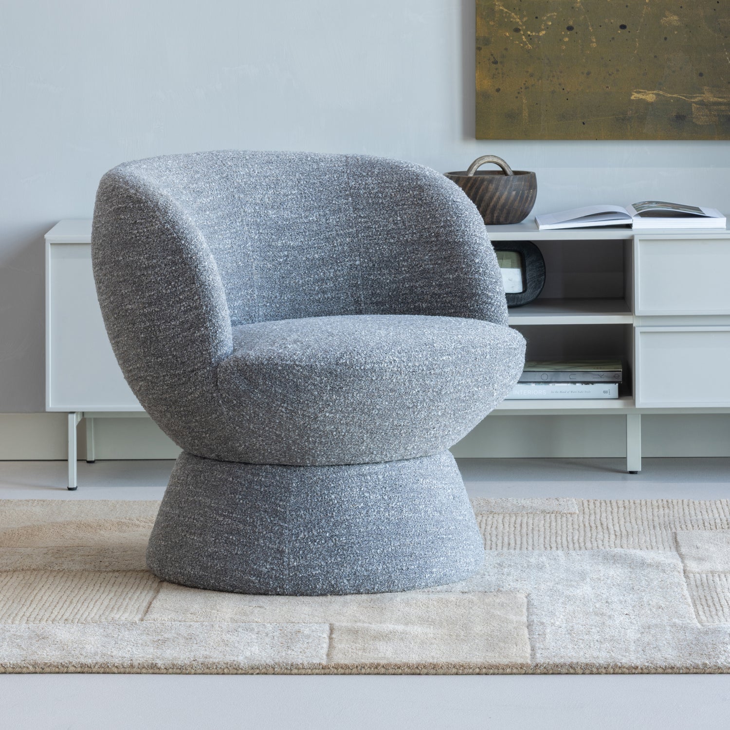 Woood Shuffle Draaifauteuil Grijs Melange - KwaliteitWonen.nl