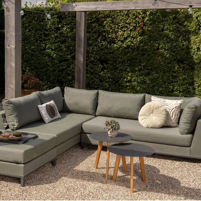 Woood Sicilie Tuin Loungeset Links Groen - KwaliteitWonen.nl