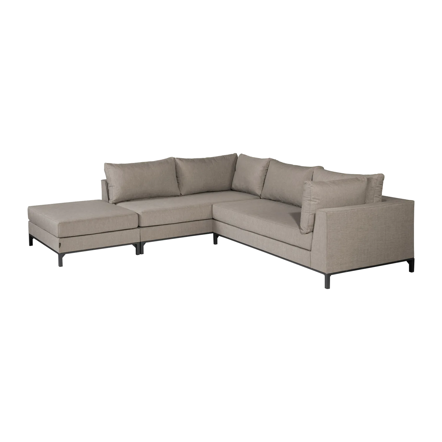 Woood Sicilie Tuin Loungeset Links Taupe - KwaliteitWonen.nl