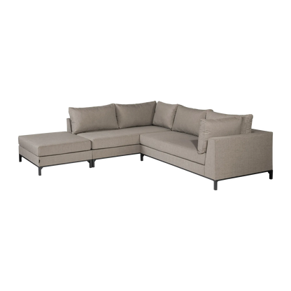 Woood Sicilie Tuin Loungeset Links Taupe - KwaliteitWonen.nl