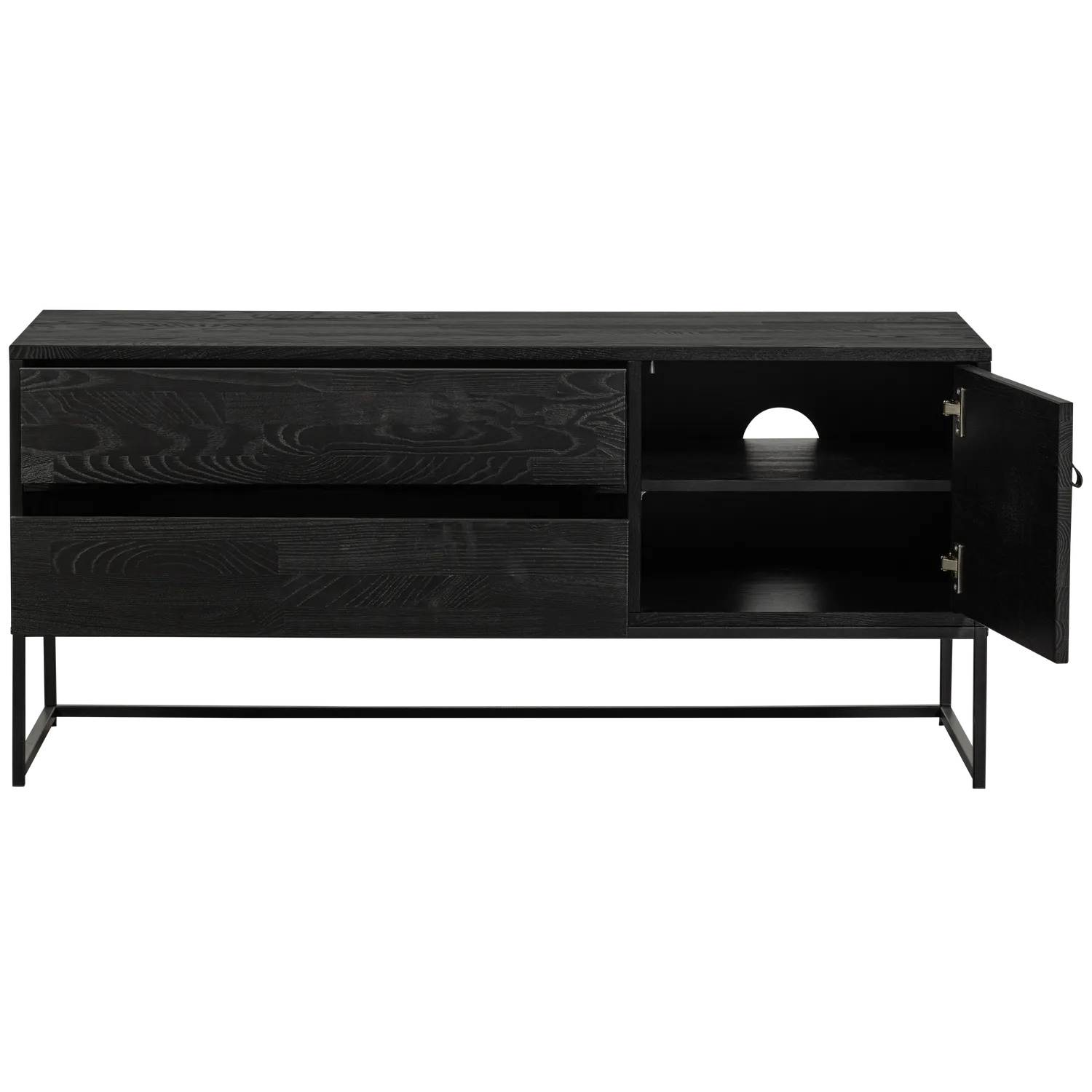 Woood Silas Dressoir TV Meubel 120cm Essen Blacknight [Fsc] - KwaliteitWonen.nl