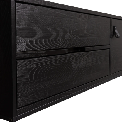Woood Silas Dressoir TV Meubel 120cm Essen Blacknight [Fsc] - KwaliteitWonen.nl