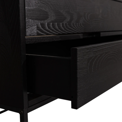 Woood Silas Dressoir TV Meubel 120cm Essen Blacknight [Fsc] - KwaliteitWonen.nl