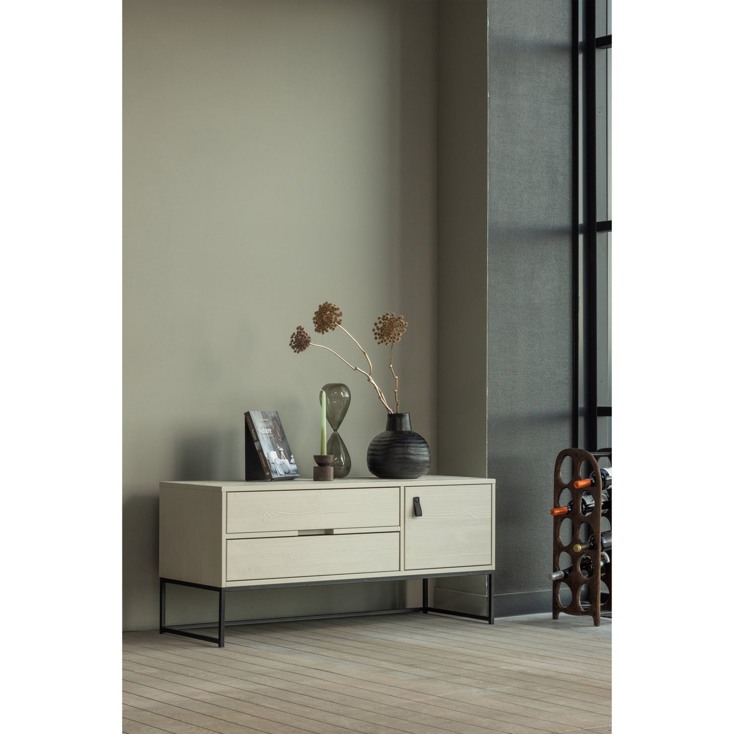 Woood Silas Dressoir TV Meubel 120cm Grenen Dust [Fsc] - KwaliteitWonen.nl
