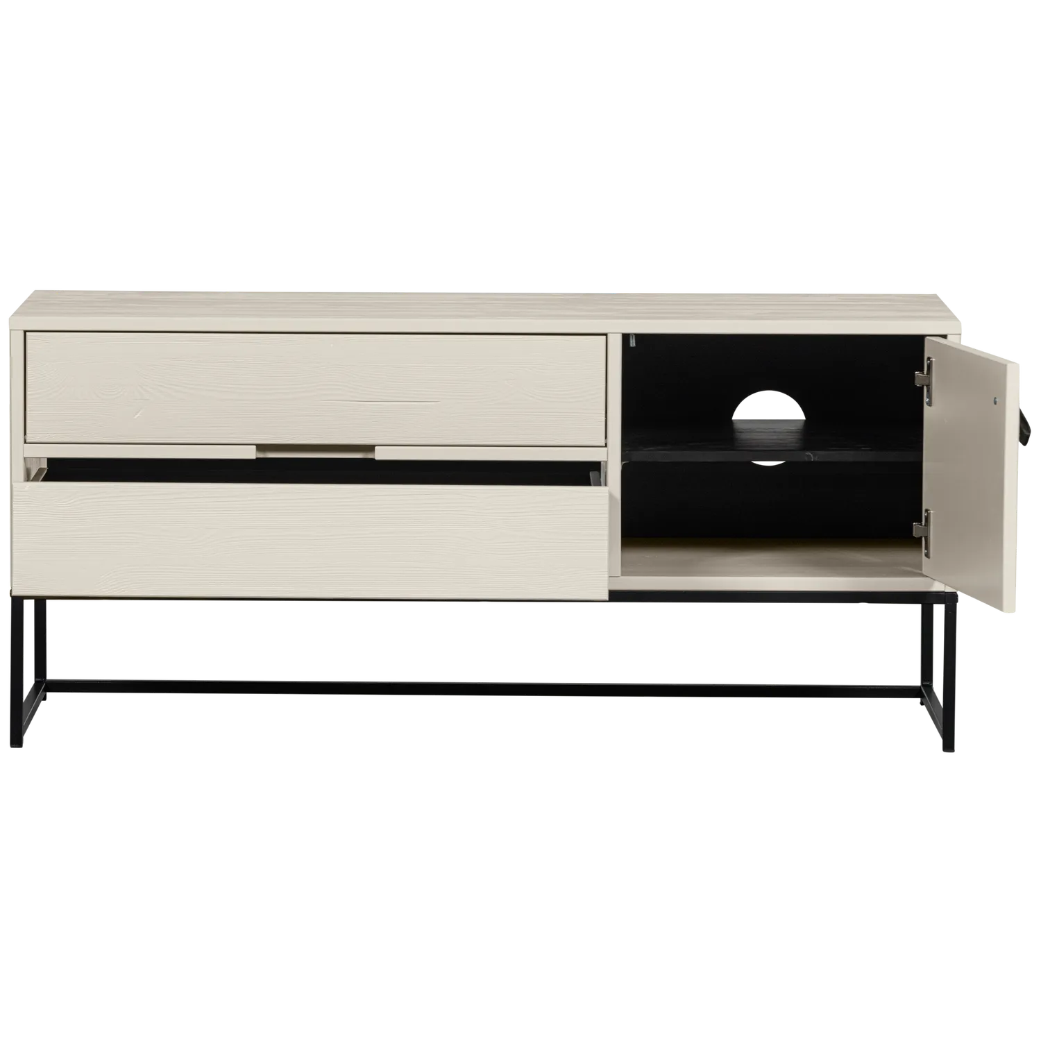 Woood Silas Dressoir TV Meubel 120cm Grenen Dust [Fsc] - KwaliteitWonen.nl