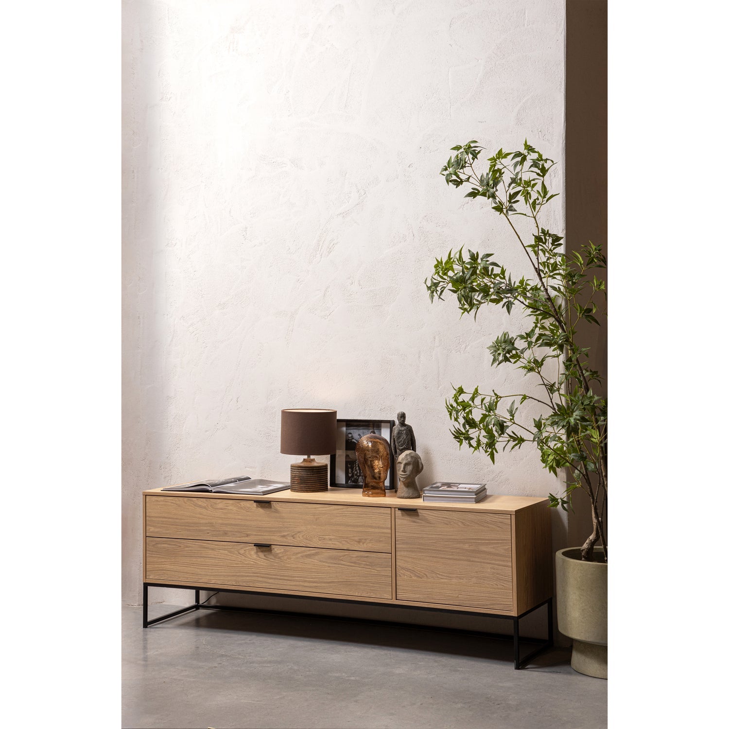 Woood Silas Dressoir TV Meubel 180cm Eiken Decor [Fsc] - KwaliteitWonen.nl