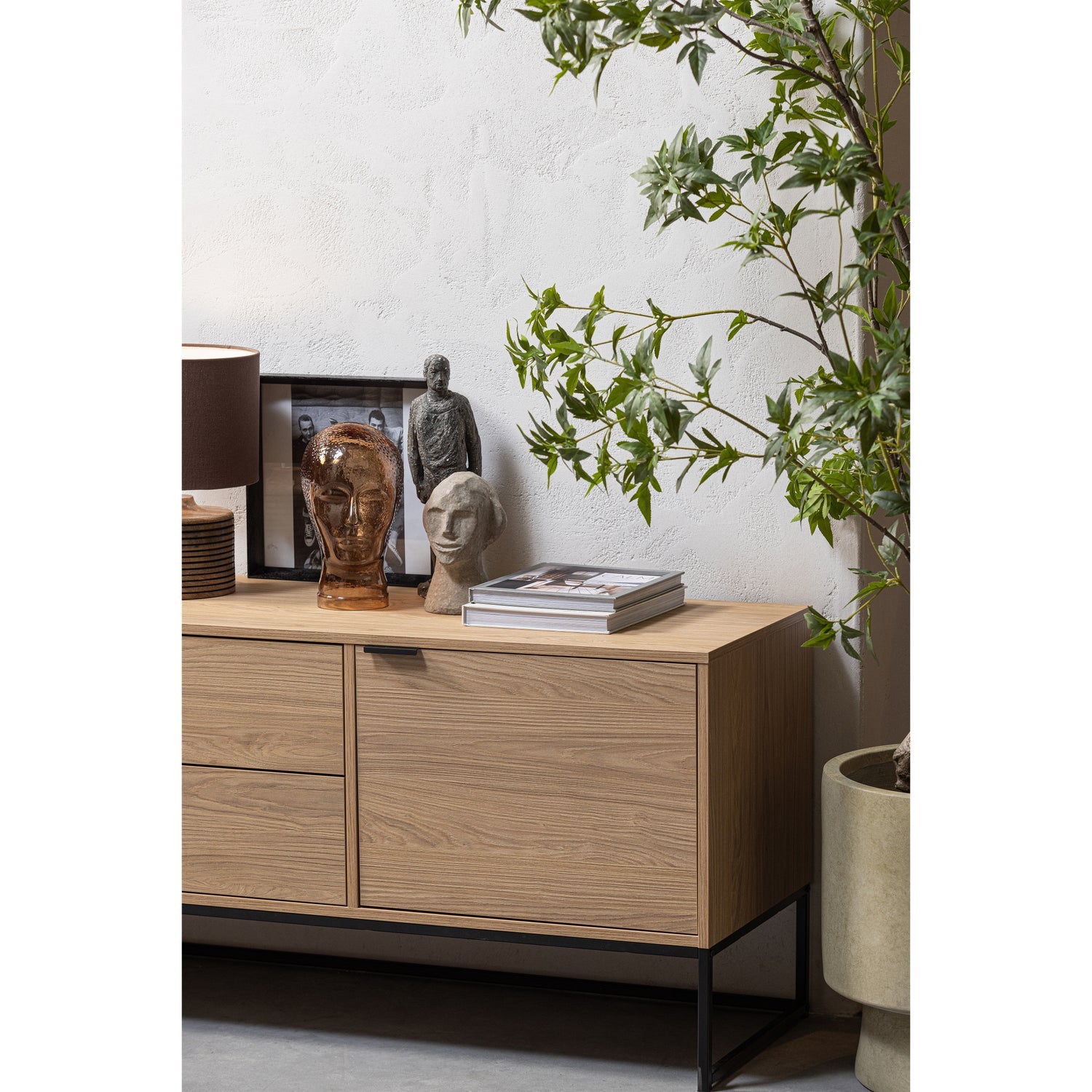 Woood Silas Dressoir TV Meubel 180cm Eiken Decor [Fsc] - KwaliteitWonen.nl
