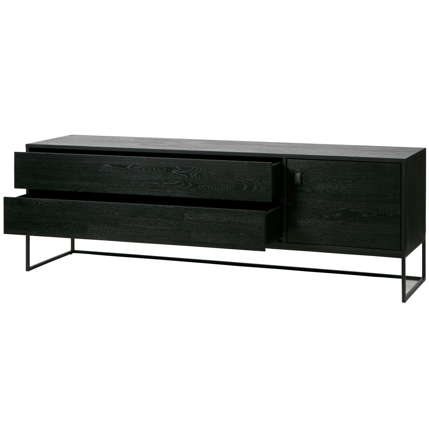 Woood Silas Dressoir TV Meubel 180cm Essen Blacknight [Fsc] - KwaliteitWonen.nl