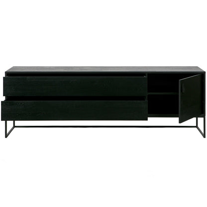 Woood Silas Dressoir TV Meubel 180cm Essen Blacknight [Fsc] - KwaliteitWonen.nl