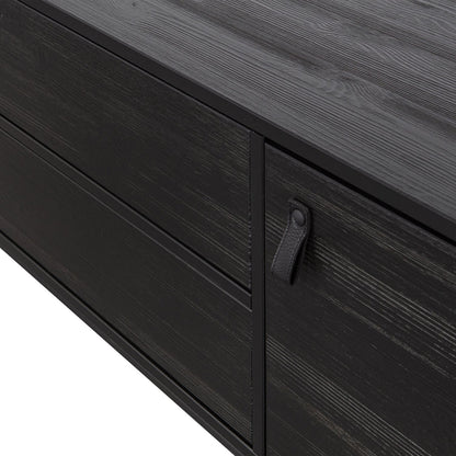 Woood Silas Dressoir TV Meubel 180cm Essen Blacknight [Fsc] - KwaliteitWonen.nl