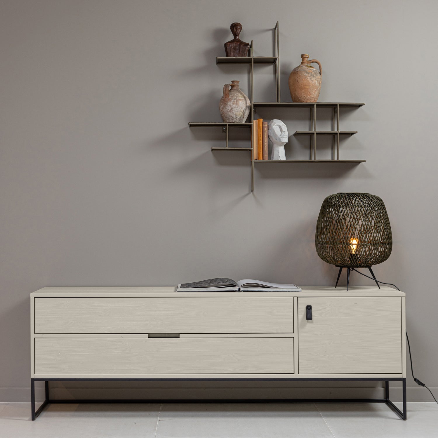 Woood Silas Dressoir Tv Meubel 180cm Grenen Dust [Fsc] - KwaliteitWonen.nl