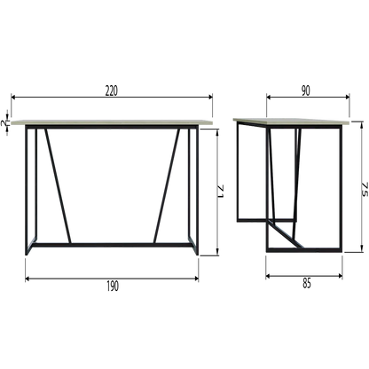 Woood Silas Eettafel Essen Dust [Fsc] - KwaliteitWonen.nl