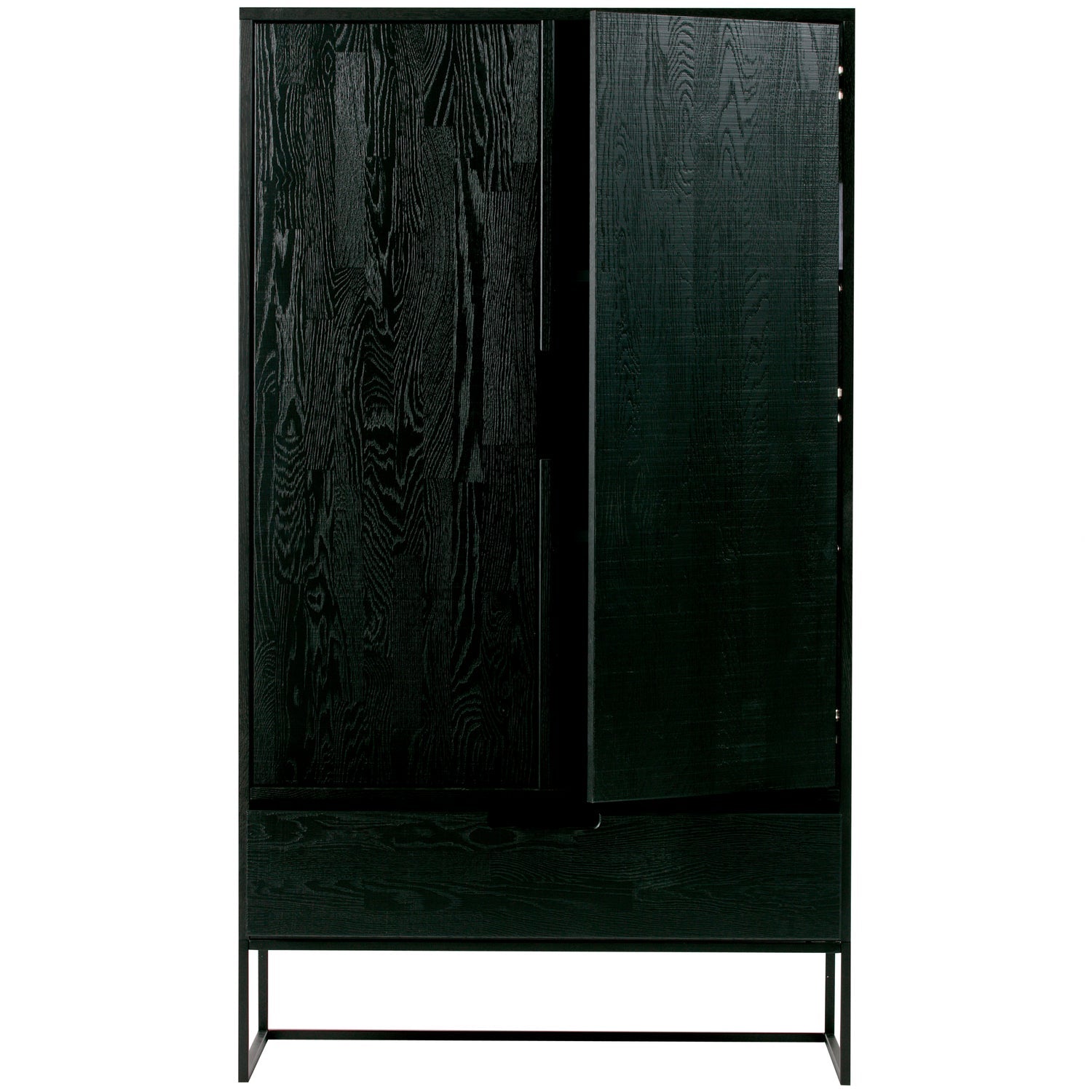 Woood Silas Wandkast 2 Deurs Essen Blacknight [Fsc] - KwaliteitWonen.nl
