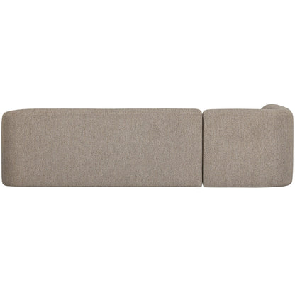 Woood Sloping Hoekbank 3-zits Bank + Chaise Longue Links Naturel Melange - KwaliteitWonen.nl