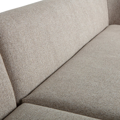 Woood Sloping Hoekbank 3-zits Bank + Chaise Longue Links Naturel Melange - KwaliteitWonen.nl